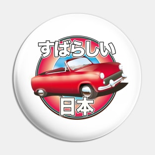 Fabulous Japan retro red car logo Pin