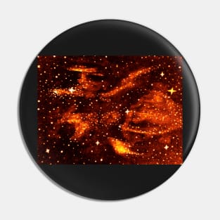 Simple Golden Brown Galaxy Pin