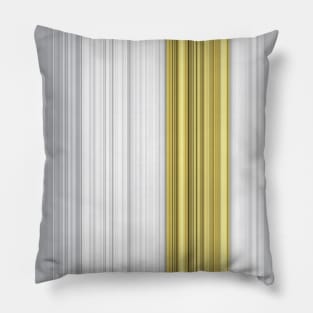 elegant stripes in gold and silver Pillow