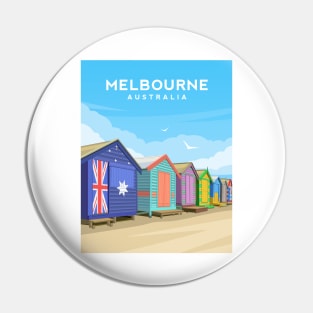 Melbourne, Australia - Brighton Beach Huts Pin