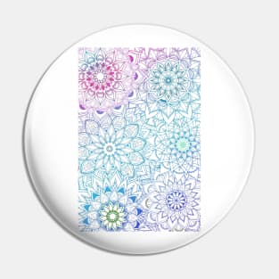 Rainbow mandala Pin