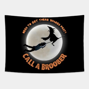 Call a Broober - Halloween Witch Tapestry