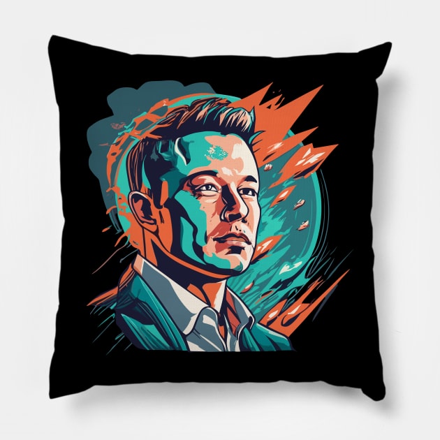 Elon Musk Pillow by kknows