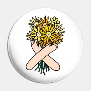 Happy smiley flowers Pin