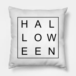 minimalist and simple design halloween black word Pillow