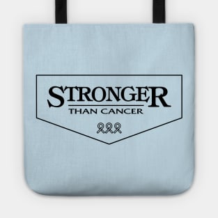 prostate cancer Awareness light blue ribbon Stronger Than Cancer Tote