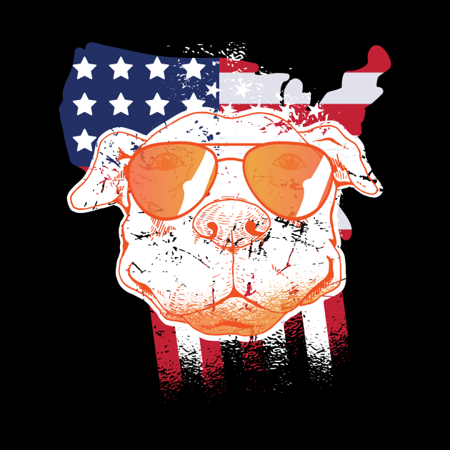 Best Pitbull Dad Ever American Flag by Tailor twist