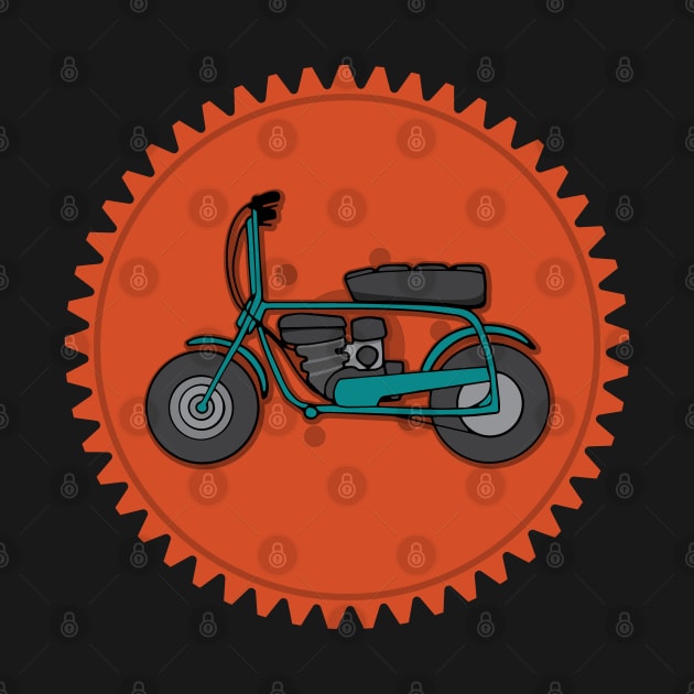 Minibike Sprocket Vintage Mini Bike by Huhnerdieb Apparel