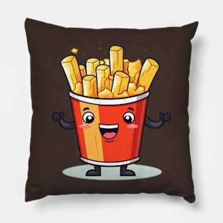 Cute French Fries T-Shirt Pillow