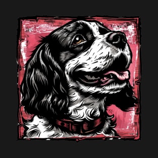 Retro Art English Cocker Spaniel Dog Lover T-Shirt