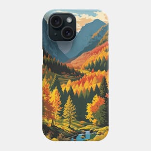 Autumn Print Tourism Poster Phone Case