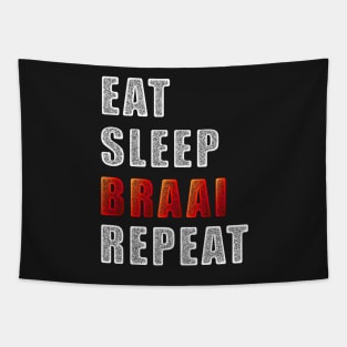 Eat Sleep Braai Repeat - South Africa Tapestry