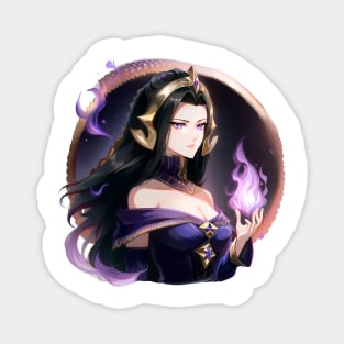 Realistic Anime Liliana of the Veil - Dominaria Planeswalker Magnet