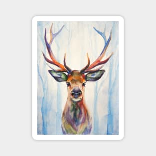 Watercolor deer Magnet