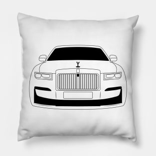 Rolls Royce Ghost Black Outline Pillow