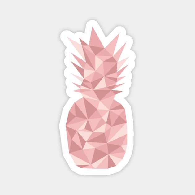 Pineapple Geometric (Rose) Magnet by SpareFilm