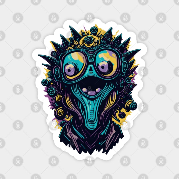 Always Happy Alien Magnet by AnAzArt