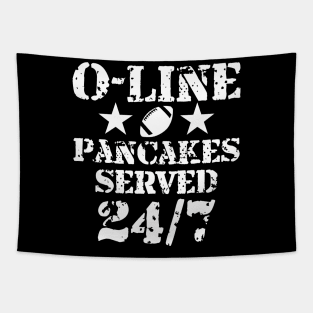 O-Line Pancakes Served 24/7 American Football Tapestry