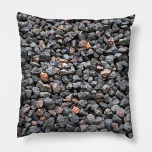 Wet rocks on the beach Pillow