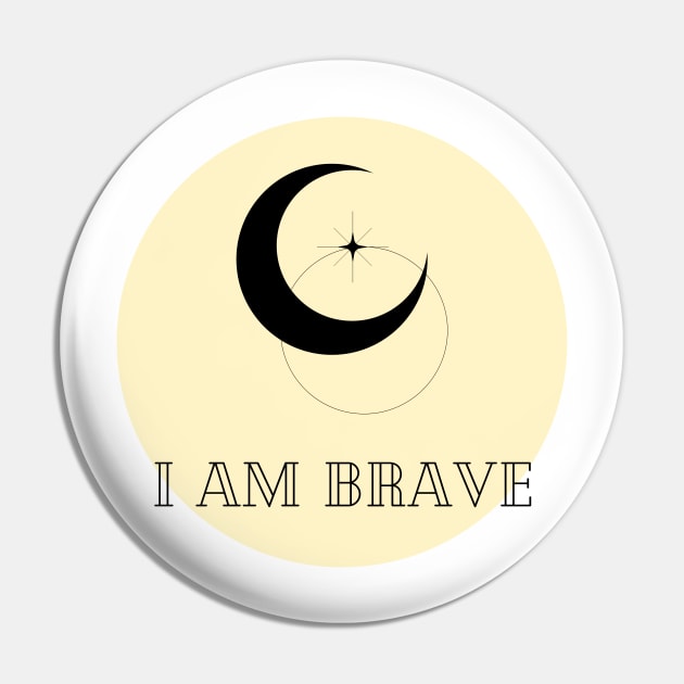 Affirmation Collection - I Am Brave (Yellow) Pin by Tanglewood Creations