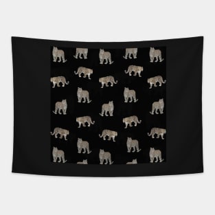 Modern Jungle Leopard Animals Black Pattern Tapestry