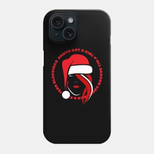 Lady In Santa Hat Phone Case