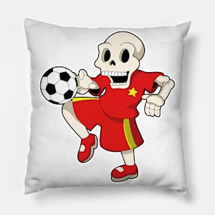 Skeleton at Soccer Sports Pillow