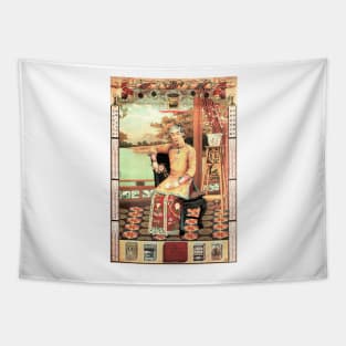 British American Tobacco Chinese Cigarettes Woman Advertisement Poster Tapestry