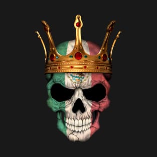 Mexican Flag Skull with Crown T-Shirt