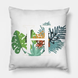 Plant Letter H Pillow