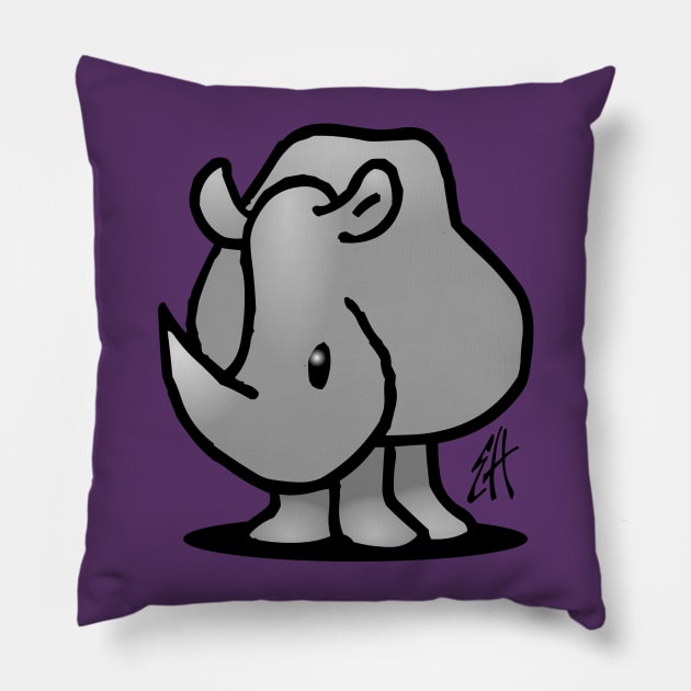 Rhino Pillow by Cardvibes