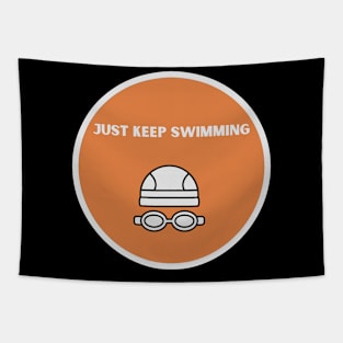 Vintage Just Keep Swimming Tapestry