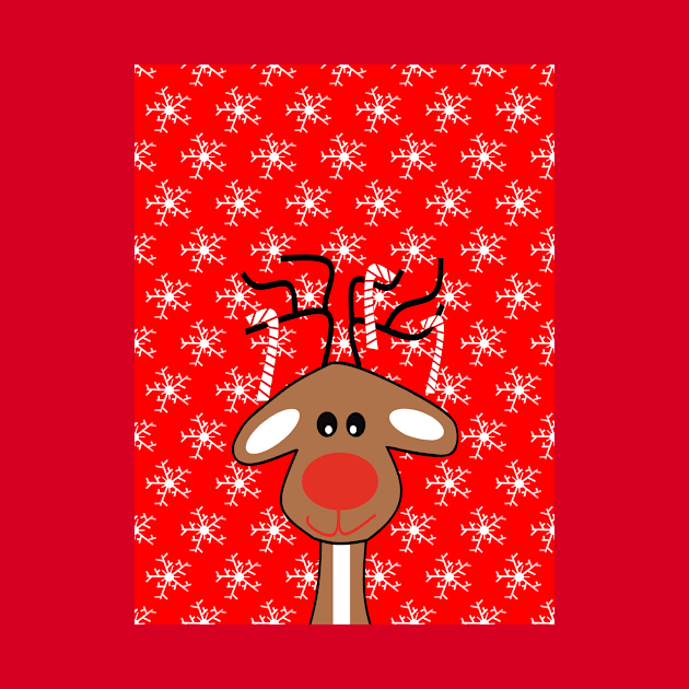 Red Nose Reindeer by SartorisArt1