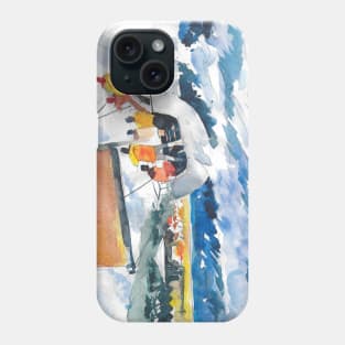 Boat arrives in port Phone Case