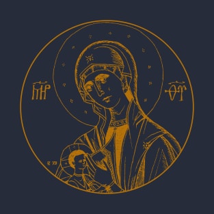 Galaktotrophousa | Milk-Giver Icon - Gold T-Shirt