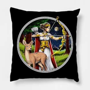 Artemis Greek Hunter Goddess Pillow