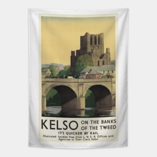 Kelso, Scotland - Vintage Railway Travel Poster - 1941 Tapestry