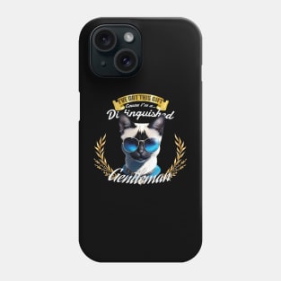 The Distinguished Siamese Cat Gentleman Phone Case