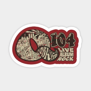 Q104 FM Live Album Rock 1972 Magnet