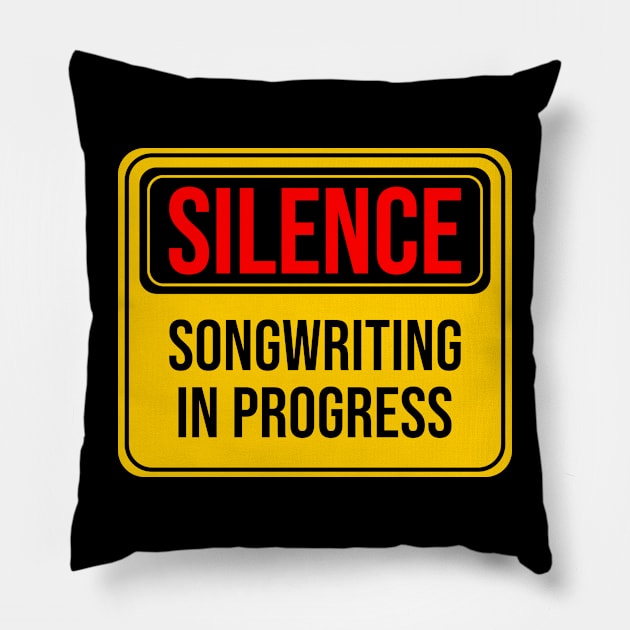 Silence, Songwriting in Progress Pillow by DeliriousSteve