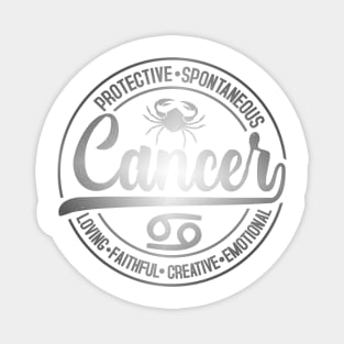 Zodiac round sign designs Cancer. Magnet