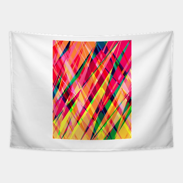 Disco laser lights, super colorful party backdrop, 80's style Tapestry by KINKDesign