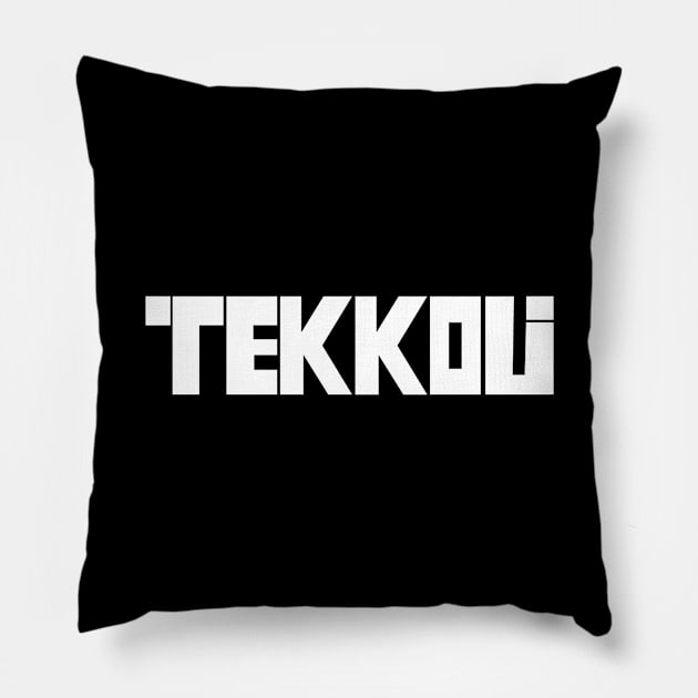 Tekkou Logo White Pillow by Tekkou Studios