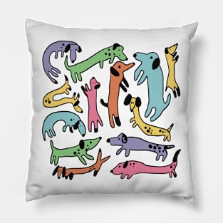 Lots of sausage dogs Pillow