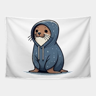 sweaty hooded seal Tapestry