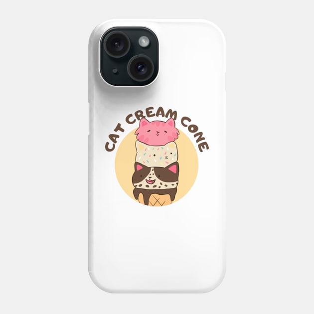 Cat Cream Cone Phone Case by Yarafantasyart