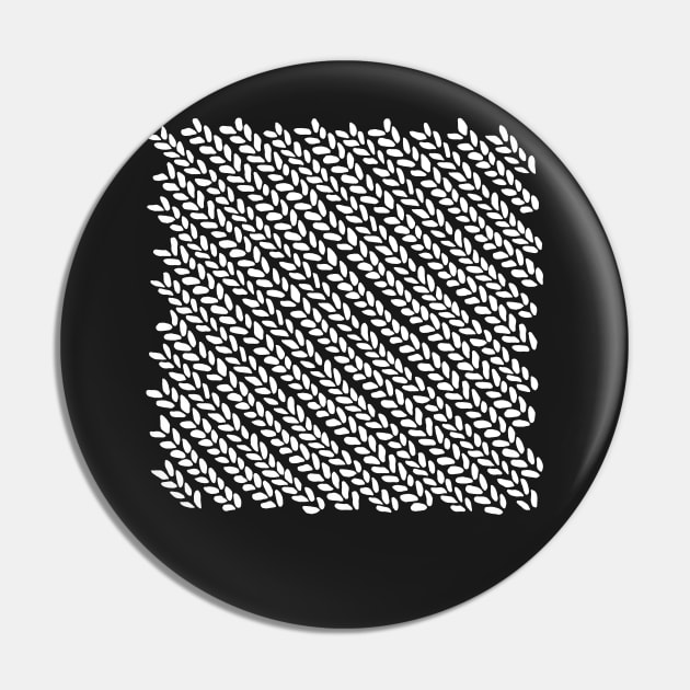 Knit Wave 45 Black on White Pin by ProjectM