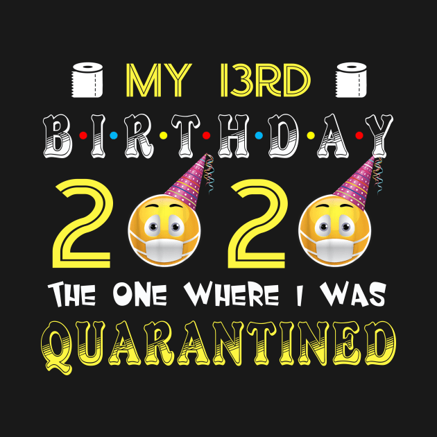 my 13rd Birthday 2020 The One Where I Was Quarantined Funny Toilet Paper by Jane Sky