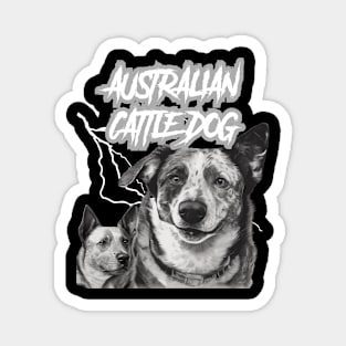 Australian Cattle Dog Heavy Metal Dog Lover Magnet