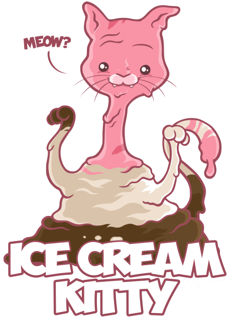 Ice Cream Kitty Kids T-Shirt by wloem